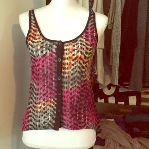 Multi Colored Sheer Top